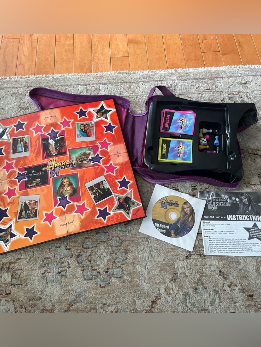 Hannah Montana Portable Board Game Case in Purple